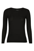 Mesh LS T-Shirt | Schwarz | Bluse von Liberté