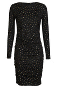 Alma Long Dress | Black Gold Heart | Kjole fra Liberté – nedsat
