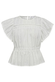 Maddie Frill Top 35818 | White | Top fra Co'couture