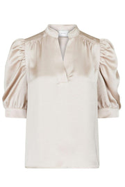 Roella Heavy Sateen Blouse | Champagne | Bluse fra Neo Noir