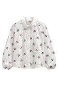 Leila Blouse 207433 | Star Off-White W. Wild Orchid | Bluse fra Freequent – nedsat
