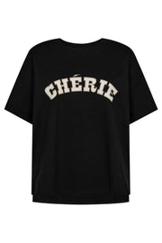 Carol Tee 207405 | Black W. Moonbeam | T-Shirt fra Freequent