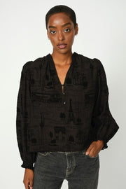 Tazzin Tale Light Blouse | Black | Bluse fra Mos Mosh