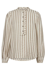 Noto Blouse 204913 | Star Off-White W. Desert Taupe | Bluse fra Freequent