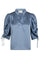 Alvira Drapy Satin Blouse | Dusty Blue | Bluse fra Neo Noir
