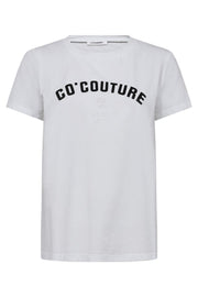 Coco LJ Glitter Tee 33053 | White | Top fra Co'couture
