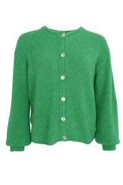 Bella Knit Cardigan | Green | Strik fra Black Colour