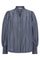 Tessie Stripe V-Shirt | Antracit | Skjorte fra Co'couture