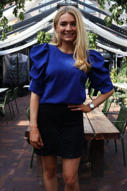 Henne Short Skirt | Black Diamond | Nederdel fra Liberté