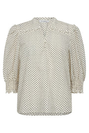 ChessCC Dot SS Shirt | Off White | Skjorte fra Co' Couture