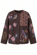 Darcy Embroidered Jacket | Dark Brown