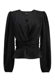 Tiki Ls Twist Blouse | Black | Bluse fra Liberté