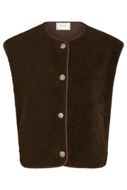 Mariko Teddy Vest | Dark Brown | Vest fra Neo Noir