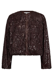 Sophie Sequin Balloon Jacket 30371 | Dark Brown | Jakke fra Co'couture