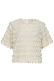Triangle SS Blouse 35765 | Off white | Top fra Co'couture