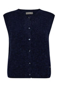 Almine Thora Knit Vest | Maritime Blue | Vest fra Mos Mosh