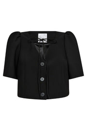 Vola Crop Tie SS Blazer 30193 | Black | Blazer fra Co'couture