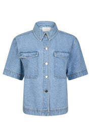 Tiki Denim Shirt 164303 | Smoke Blue | Bluse fra Neo Noir