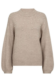 Pearl Pullover 204835 | Simply Taupe Mel. | Strik fra Freequent