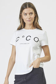 Coco Signature Tee | Hvid | T-shirt fra Co'couture