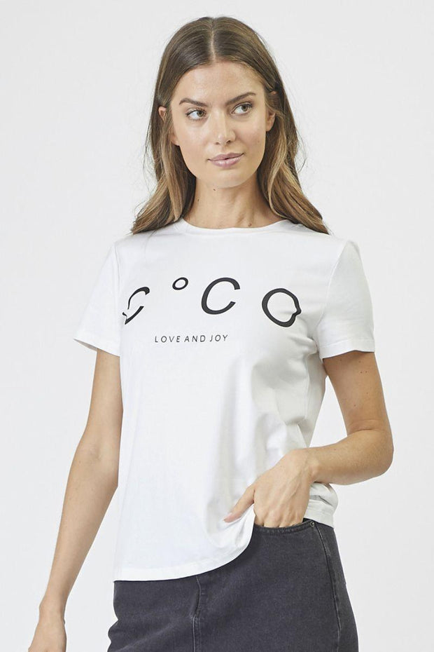 Coco Signature Tee | Hvid | T-shirt fra Co'couture