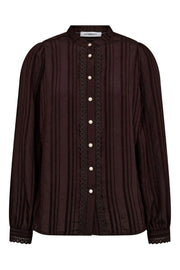 Kesi Lace Shirt 35960 | Dark Brown | Bluse fra Co'couture