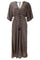 Luna Double V-Neck Dress | Savannah Grey | Kjole fra Black Colour
