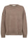 Maja Slit O-Neck Knit 32219 | Latté | Strik fra Co'couture