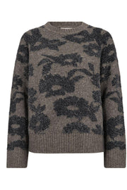 Pantea Pullover 207132 | Morel Mel. W. Med. Grey Mel. | Strik fra Freequent