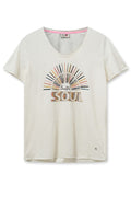 Caro O-SS Tee | Ecru | T-shirt fra Mos mosh – nedsat