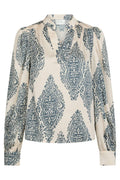 Rosslyn Paisley Drop Blouse | Creme | Bluse fra Neo Noir
