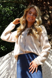 Fro O Neck Cardigan | Ivory | Strik fra Liberté