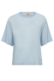 Kit Ss Tee | Cashmere Blue | T-shirt fra Mos Mosh