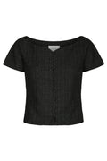 Tango Boucle Top | Black | Bluse fra Neo Noir – nedsat