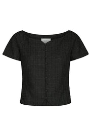 Tango Boucle Top | Black | Bluse fra Neo Noir