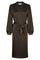 Rolana Heavy Sateen Dress | Dark Brown | Kjole fra Neo Noir
