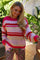 Frodine Stripe Pullover | Pink Red Rose Stripe | Strik fra Liberté
