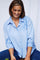 Evalina Shirt 207661 | Vista Blue W. Star Off-White | Skjorte fra Freequent