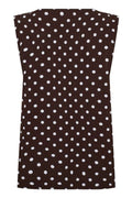 Lavisco Top 208200 | Coffee Bean W. Brilliant White | Bluse fra Freequent – nedsat