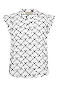 Alisa Blouse 208319 | Brilliant White W. Coffee Bean | Bluse fra Freequent