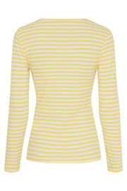 Josiane LS Tee | Giallo/Greggio | Bluse fra Marta du Chateau