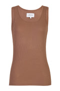 Natalia Tank Top | Light Brown Solid