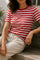 Liana Tee 211647 | True Red W. Star Off-White | T-Shirt fra Freequent
