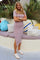 Natalia Ss Dress | Multi Orange Pink Stripe | Kjole fra Liberté