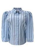 Flora Blouse | Light Blue Blue Stripe | Bluse fra Liberté – nedsat