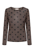 Messi Tee 213619 | Rain Drum w. Black | Top fra Freequent