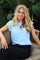 Ulla T-Shirt | Baby Blue | T-shirt fra Liberté
