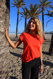 Ulla Tshirt | Coral | Bluse fra Liberté