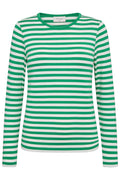Liana Tee 207833 | Bright Green W. Star Off-White | Bluse fra Freequent