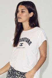 Dust Print Tee 33085 | WhiteInk | Top fra Co'couture